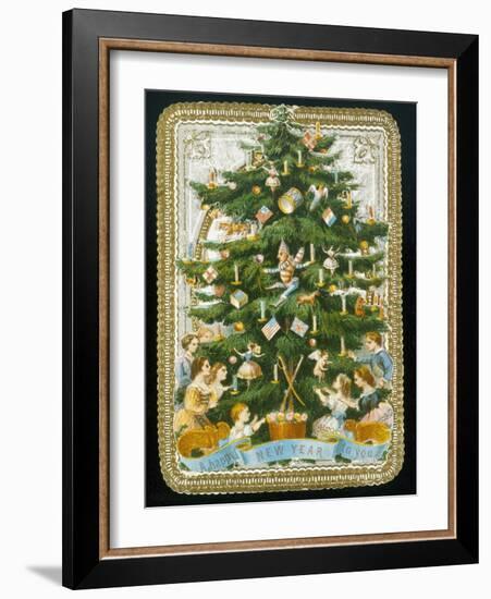 A Happy New Year to You (Colour Litho)-English-Framed Giclee Print