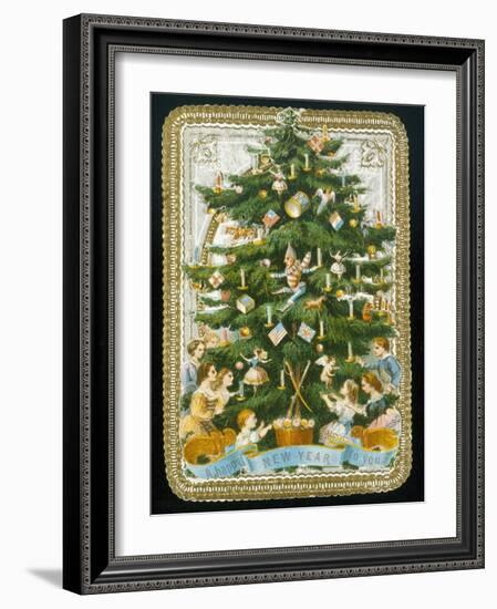 A Happy New Year to You (Colour Litho)-English-Framed Giclee Print