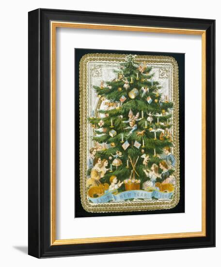 A Happy New Year to You (Colour Litho)-English-Framed Giclee Print