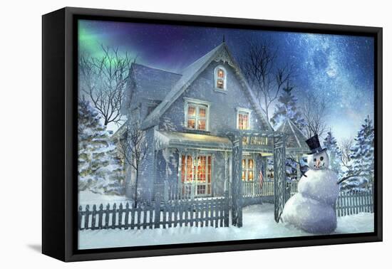 A Happy Snowman-Joel Christopher Payne-Framed Premier Image Canvas