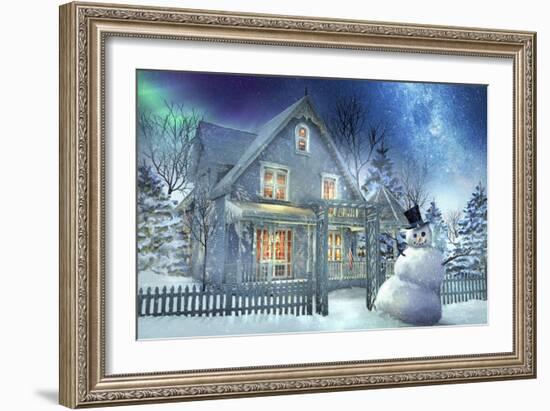 A Happy Snowman-Joel Christopher Payne-Framed Giclee Print