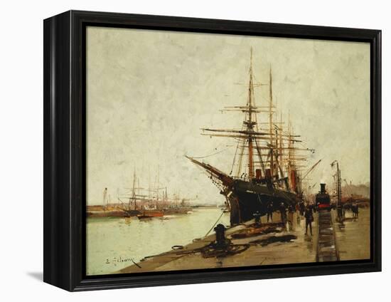 A Harbour-Eugene Galien-Laloue-Framed Premier Image Canvas