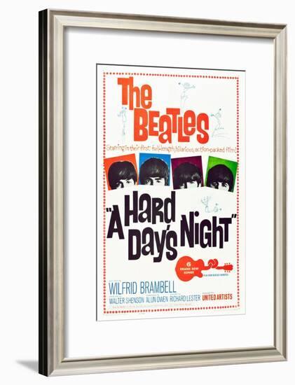 A Hard Day's Night, the Beatles, 1964-null-Framed Art Print