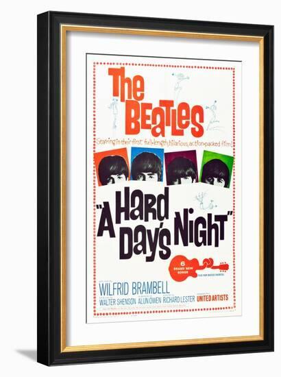 A Hard Day's Night, the Beatles, 1964-null-Framed Art Print