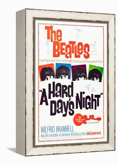 A Hard Day's Night, the Beatles, 1964-null-Framed Stretched Canvas