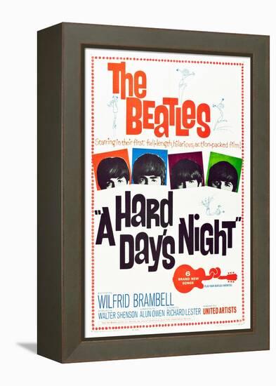 A Hard Day's Night, the Beatles, 1964-null-Framed Stretched Canvas