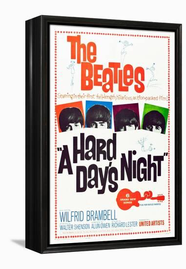 A Hard Day's Night, the Beatles, 1964-null-Framed Stretched Canvas