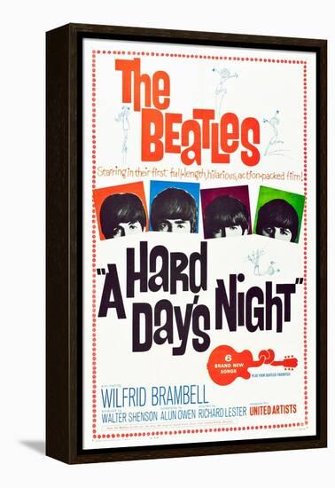 A Hard Day's Night, the Beatles, 1964-null-Framed Stretched Canvas