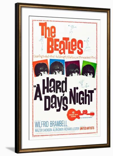 A Hard Day's Night, the Beatles, 1964-null-Framed Art Print