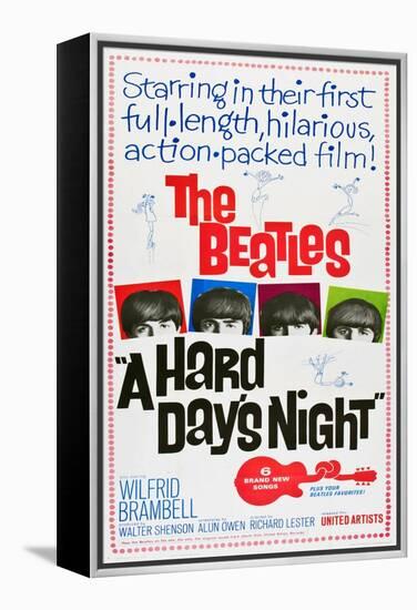 A Hard Day's Night, the Beatles, Paul Mccartney, John Lennon, George Harrison, Ringo Starr, 1964-null-Framed Stretched Canvas