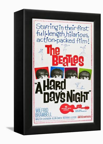 A Hard Day's Night, the Beatles, Paul Mccartney, John Lennon, George Harrison, Ringo Starr, 1964-null-Framed Stretched Canvas