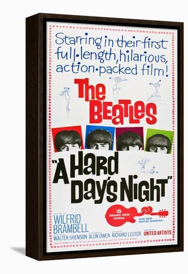 A Hard Day's Night, the Beatles, Paul Mccartney, John Lennon, George Harrison, Ringo Starr, 1964-null-Framed Stretched Canvas