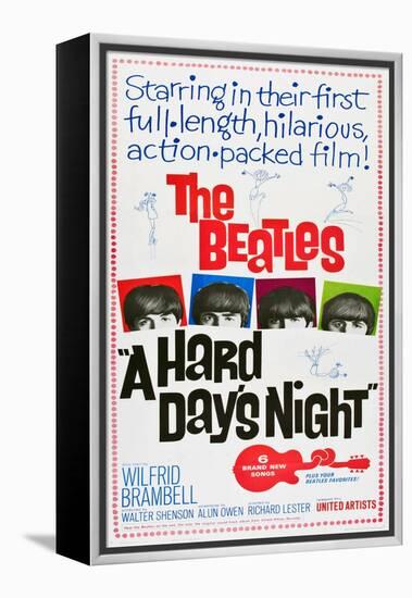 A Hard Day's Night, the Beatles, Paul Mccartney, John Lennon, George Harrison, Ringo Starr, 1964-null-Framed Stretched Canvas