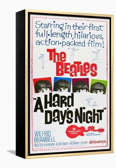 A Hard Day's Night, the Beatles, Paul Mccartney, John Lennon, George Harrison, Ringo Starr, 1964-null-Framed Stretched Canvas