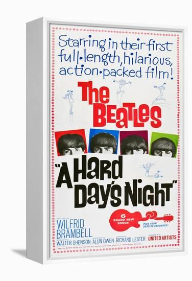 A Hard Day's Night, the Beatles, Paul Mccartney, John Lennon, George Harrison, Ringo Starr, 1964-null-Framed Stretched Canvas