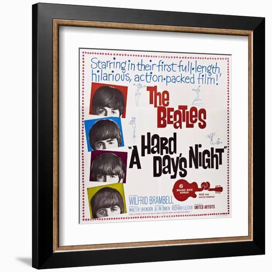 A Hard Day's Night, the Beatles, Paul Mccartney, John Lennon, George Harrison, Ringo Starr, 1964-null-Framed Art Print