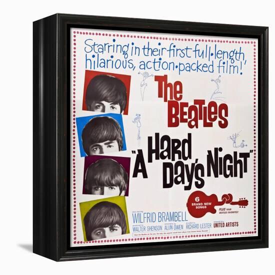 A Hard Day's Night, the Beatles, Paul Mccartney, John Lennon, George Harrison, Ringo Starr, 1964-null-Framed Stretched Canvas