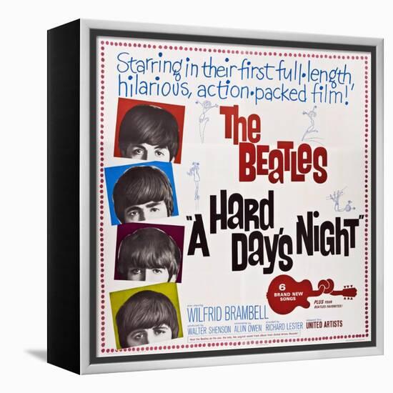 A Hard Day's Night, the Beatles, Paul Mccartney, John Lennon, George Harrison, Ringo Starr, 1964-null-Framed Stretched Canvas