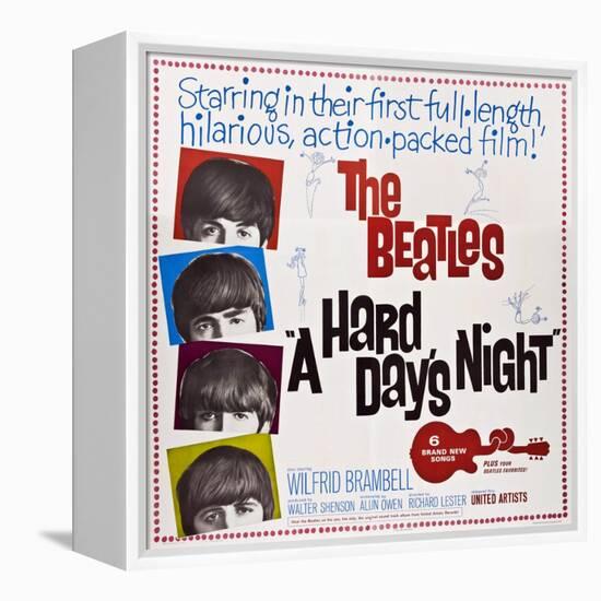 A Hard Day's Night, the Beatles, Paul Mccartney, John Lennon, George Harrison, Ringo Starr, 1964-null-Framed Stretched Canvas