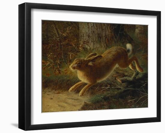 A Hare in a Landscape-Emma Mulvad-Framed Giclee Print