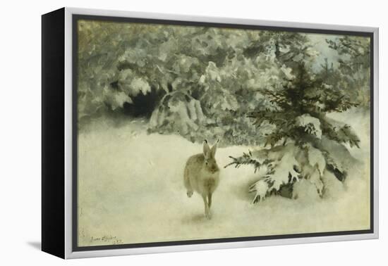 A Hare in the Snow-Bruno Liljefors-Framed Premier Image Canvas