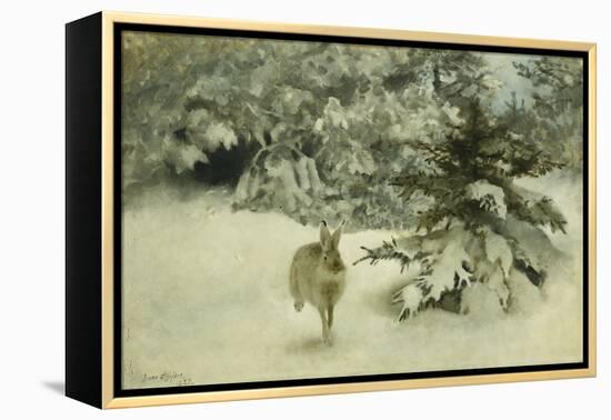 A Hare in the Snow-Bruno Liljefors-Framed Premier Image Canvas