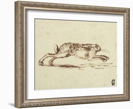 A Hare Running, with Ears Laid Back-James Seymour-Framed Giclee Print