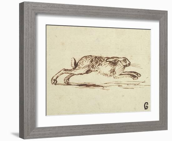 A Hare Running, with Ears Laid Back-James Seymour-Framed Giclee Print