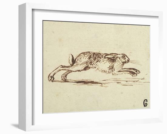 A Hare Running, with Ears Laid Back-James Seymour-Framed Giclee Print