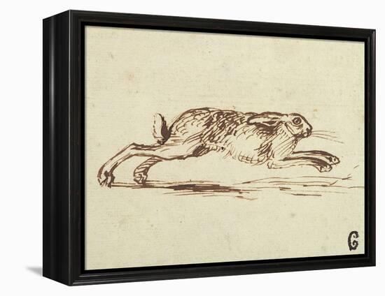 A Hare Running, with Ears Laid Back-James Seymour-Framed Premier Image Canvas