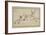 A Hare Running, with Ears Pricked (Pen and Ink on Paper)-James Seymour-Framed Giclee Print