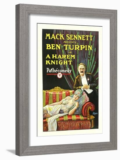 A Harem Knight, Ben Turpin, Madeline Hurlock, 1926-null-Framed Art Print