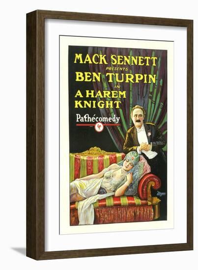 A Harem Knight, Ben Turpin, Madeline Hurlock, 1926-null-Framed Art Print