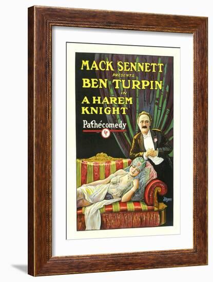 A Harem Knight, Ben Turpin, Madeline Hurlock, 1926-null-Framed Art Print