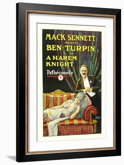 A Harem Knight, Ben Turpin, Madeline Hurlock, 1926-null-Framed Art Print