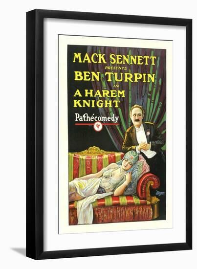 A Harem Knight, Ben Turpin, Madeline Hurlock, 1926-null-Framed Art Print