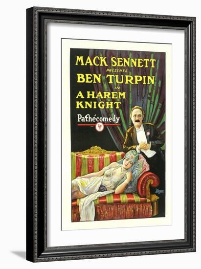 A Harem Knight, Ben Turpin, Madeline Hurlock, 1926-null-Framed Art Print