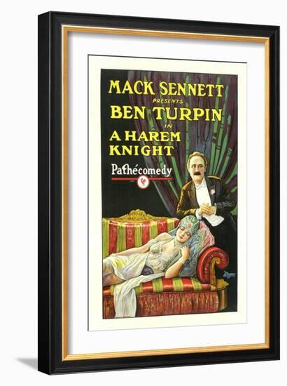 A Harem Knight, Ben Turpin, Madeline Hurlock, 1926-null-Framed Art Print