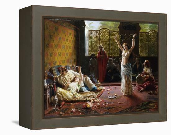 A Harem Scene-Giacomo Mantegazza-Framed Premier Image Canvas