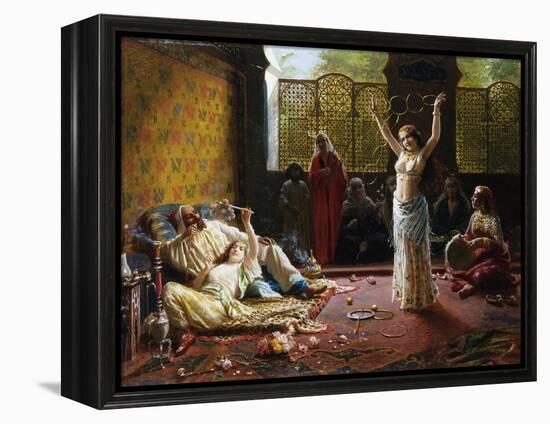 A Harem Scene-Giacomo Mantegazza-Framed Premier Image Canvas