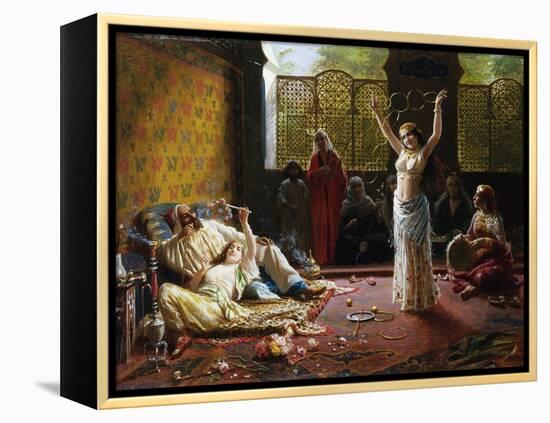 A Harem Scene-Giacomo Mantegazza-Framed Premier Image Canvas