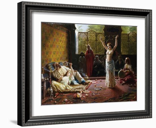 A Harem Scene-Giacomo Mantegazza-Framed Giclee Print