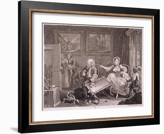 A Harlot's Progress, Plate Ii, from 'The Original and Genuine Works of William Hogarth'-William Hogarth-Framed Giclee Print