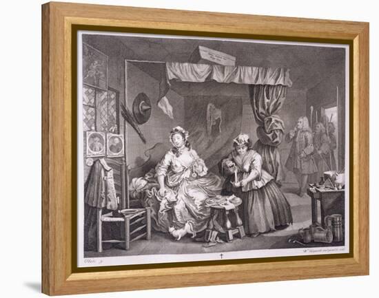 A Harlot's Progress, Plate Iii, from 'The Original and Genuine Works of William Hogarth'-William Hogarth-Framed Premier Image Canvas