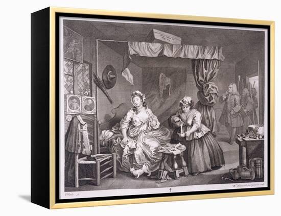 A Harlot's Progress, Plate Iii, from 'The Original and Genuine Works of William Hogarth'-William Hogarth-Framed Premier Image Canvas