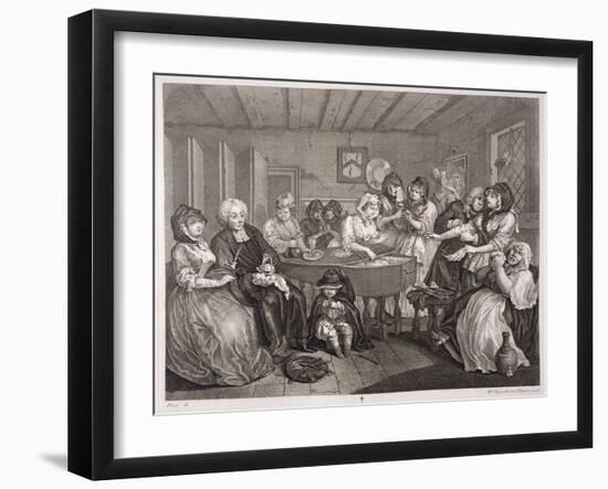 A Harlot's Progress, Plate Vi, from 'The Original and Genuine Works of William Hogarth'-William Hogarth-Framed Giclee Print