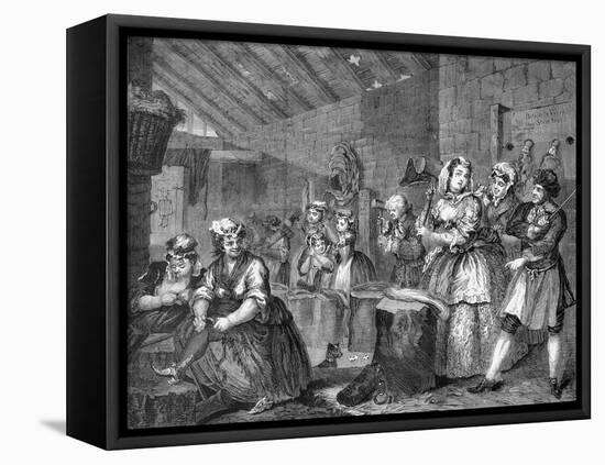 A Harlot 's Progress-William Hogarth-Framed Premier Image Canvas