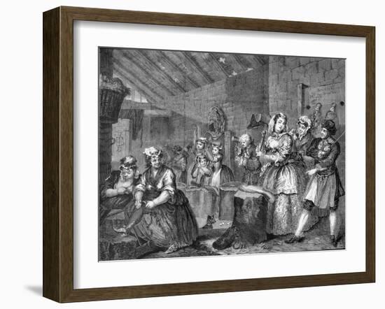 A Harlot 's Progress-William Hogarth-Framed Giclee Print