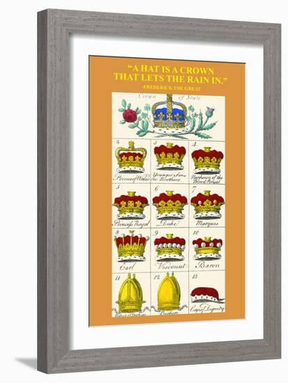 A Hat Is a Crown That Lets the Rain In-Hugh Clark-Framed Art Print