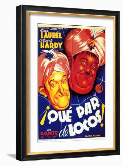 A-Haunting We Will Go, Spanish Movie Poster, 1942-null-Framed Art Print